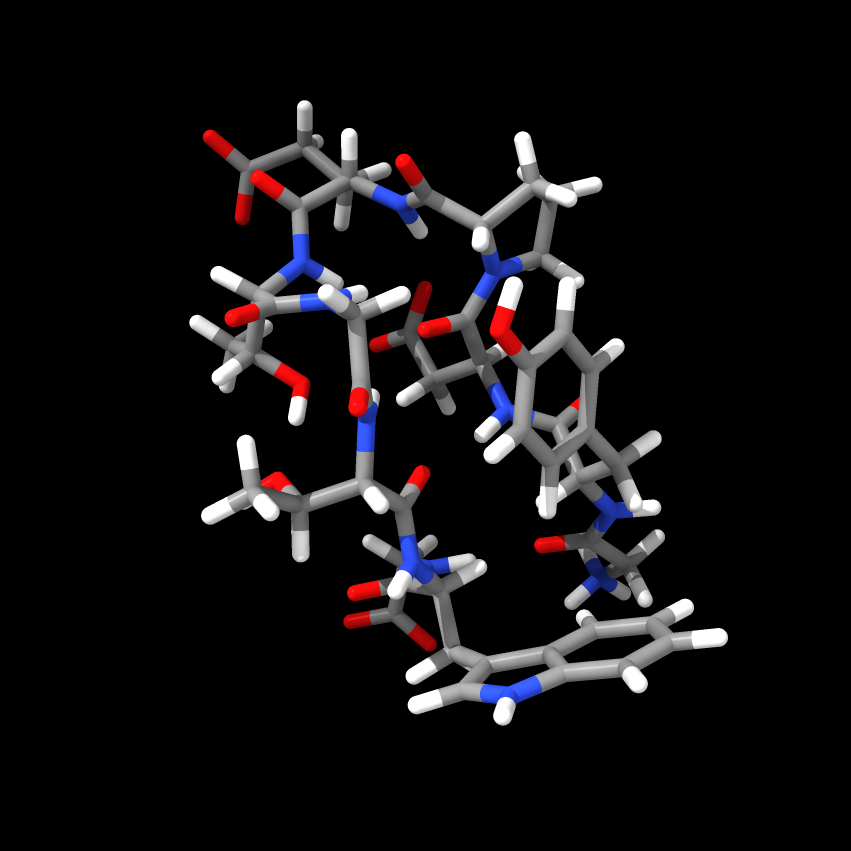 すべての原子が選択された状態